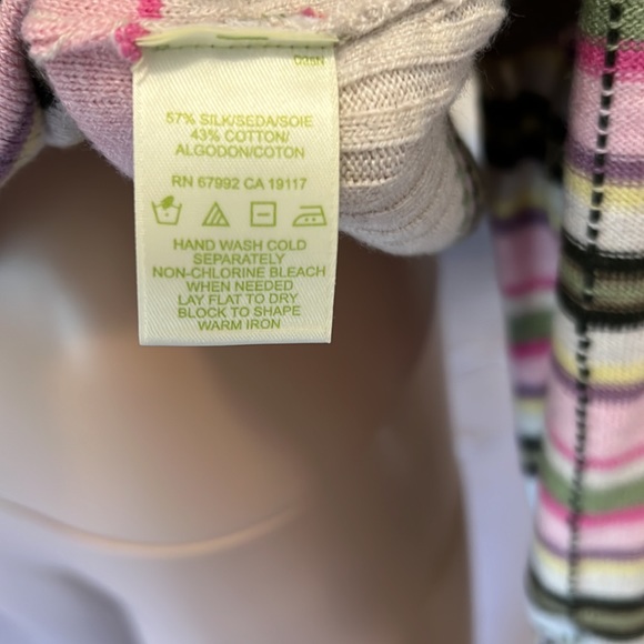 Sigrid Olsen Sweater with Belt Detail, great Colors for Spring, New with Tags - Picture 8 of 10